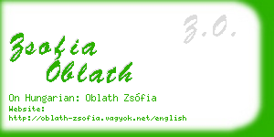 zsofia oblath business card